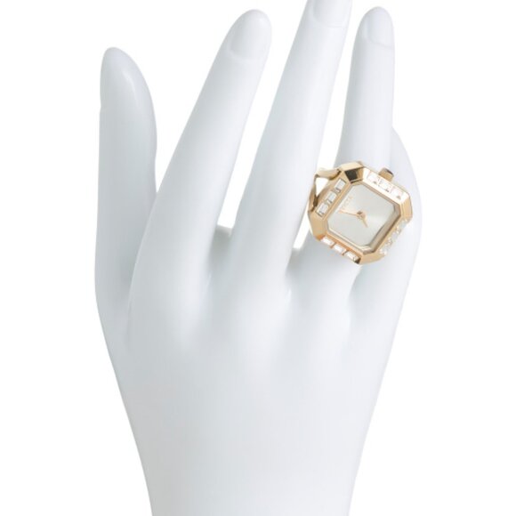 INVICTA Women's Mini Angel Lady Stainless Steel Gold Silver Dial Ring Watch - Picture 4 of 4